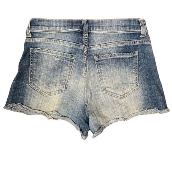Harper Denim Shorts Distressed Frayed Light Wash Size 25 - Picture 4 of 7